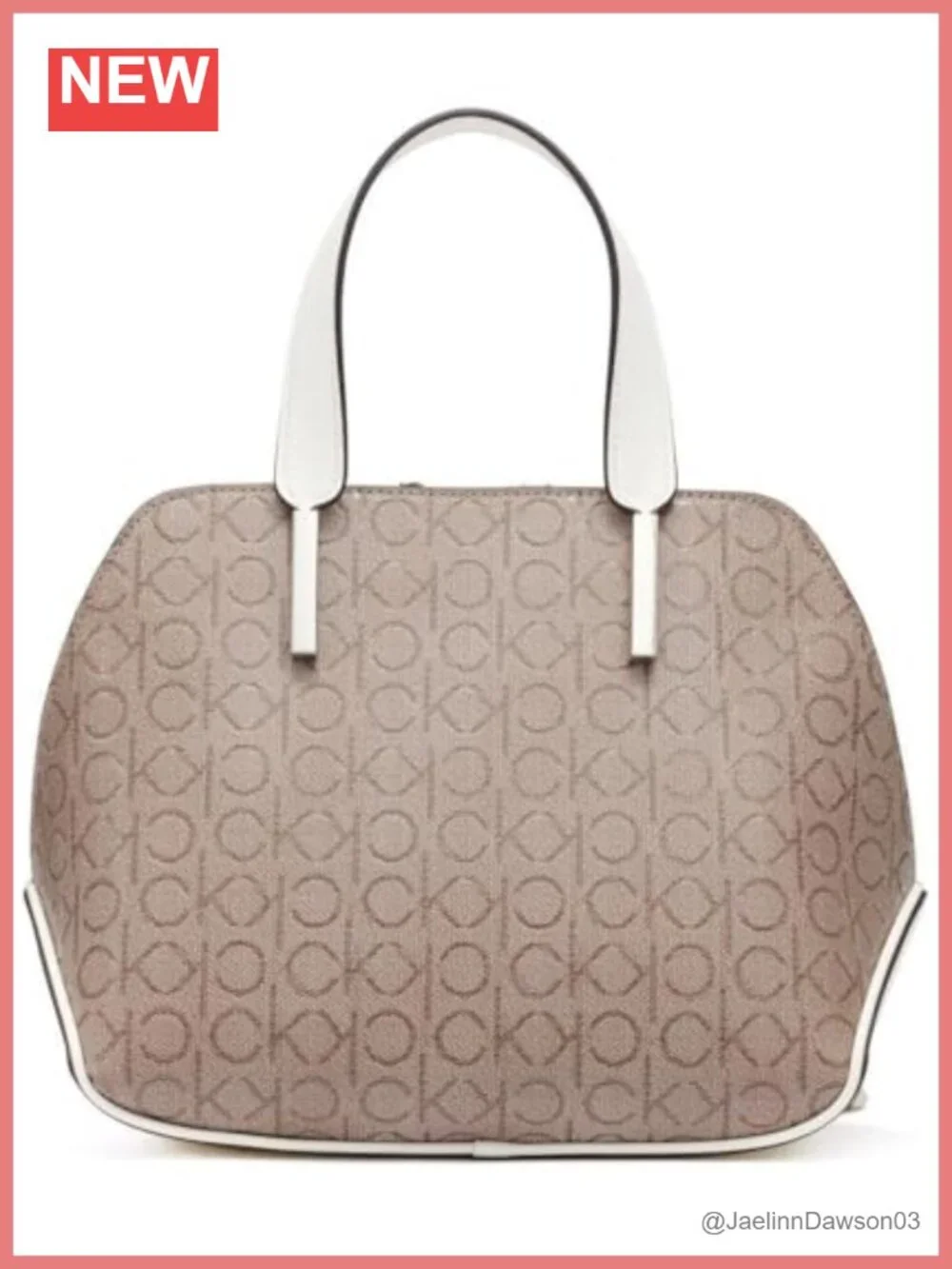 Calvin Klein Women's Satchel Handbag - Triple Compartment Monogram